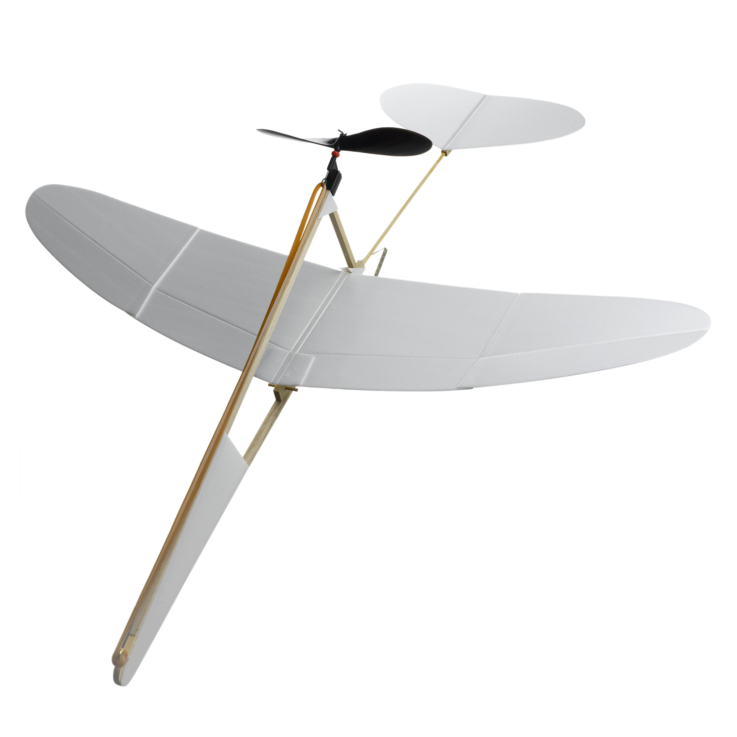 Crow model airplane propelled by rubber band. Design: Chuhachi Ninomiya